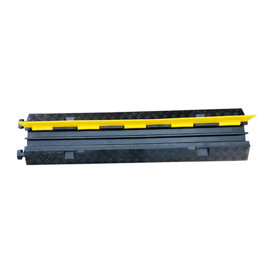 Protector de Cable Piso de 2 Canal, de Goma, 103x25.5x5 cm, 10,000kg