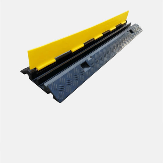 Protector de Cable Piso de 2 Canal, de Goma, 103x25.5x5 cm, 10,000kg