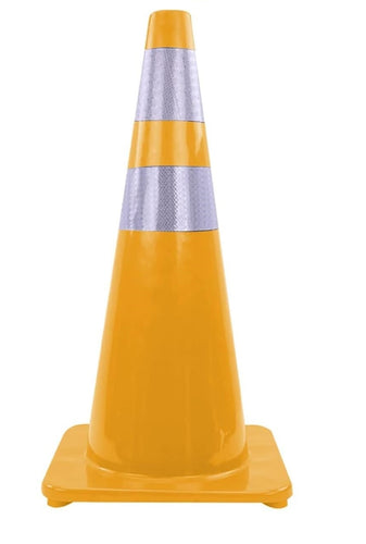 Cono Precaucion Amarillo Con 2 Reflejantes Vial 70cm