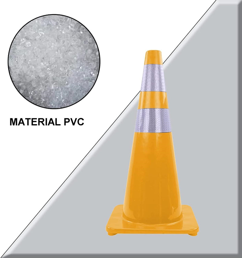 Cargue la imagen en el visor de la galería, Cono Precaucion Amarillo Con 2 Reflejantes Vial 70cm

