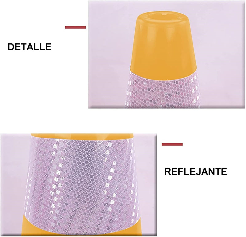 Cargue la imagen en el visor de la galería, Cono Precaucion Amarillo Con 2 Reflejantes Vial 70cm
