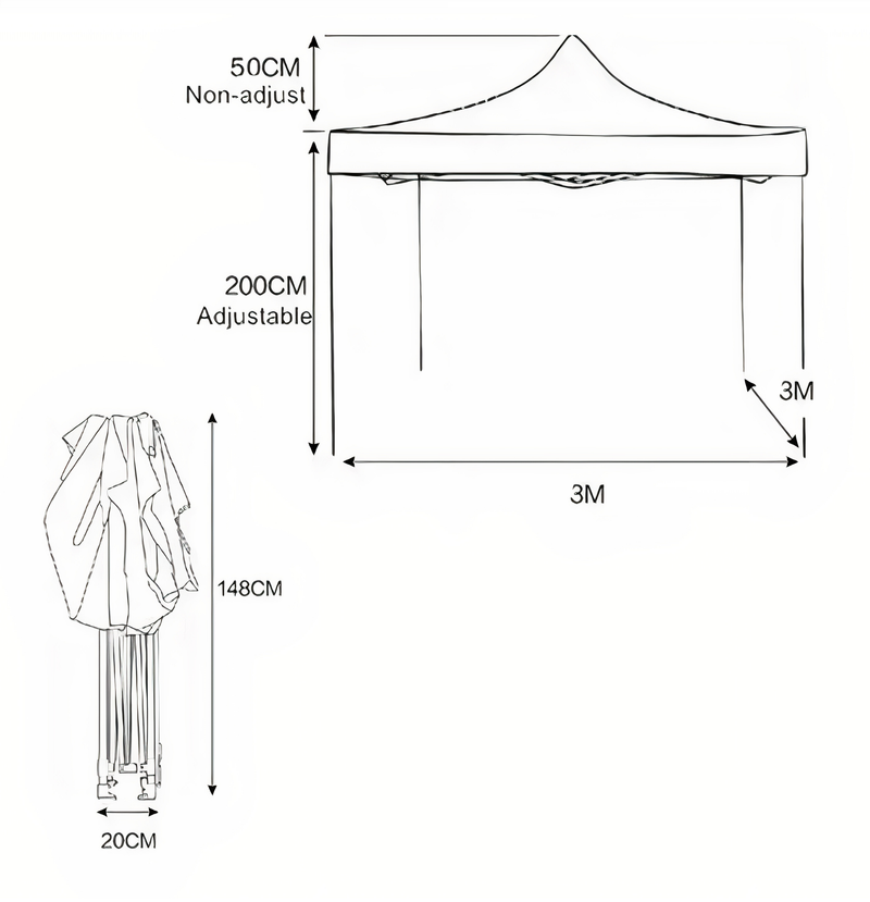 Cargue la imagen en el visor de la galería, * Carpa Negra de 3x3
