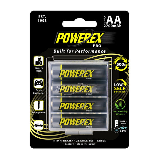 Set de 4 Pilas recargables AA 2700mAh  Powerex